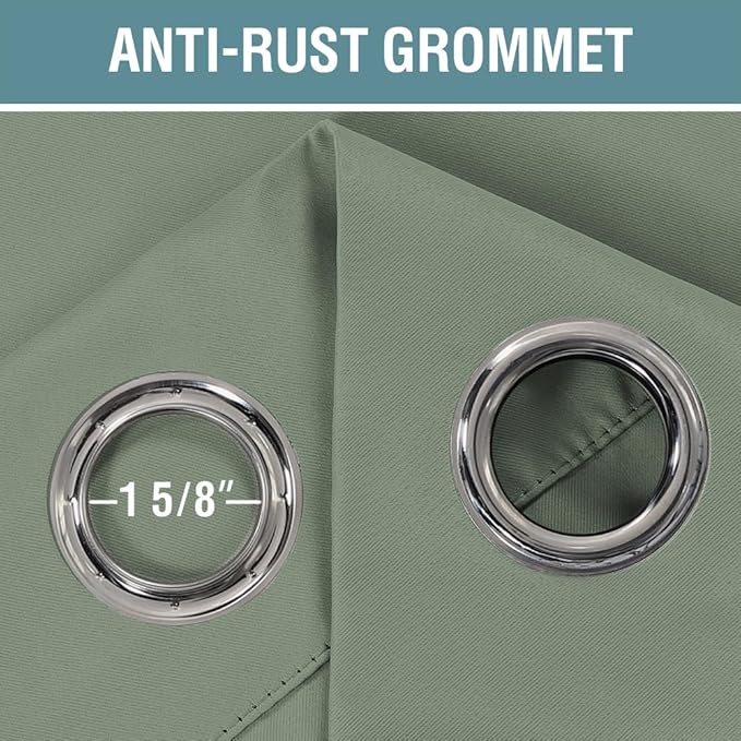 H.VERSAILTEX Blackout Patio Curtains 100 x 84 Inches for Sliding Door Extral Wide Blackout Curtain Panels Thermal Insulated Room Divider - Grommet Top, 7' Tall by 8.5' Wide - Cyan