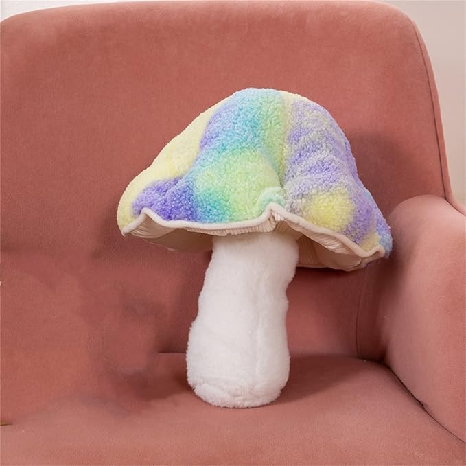 Mushroom Pillow Floor Pillow Sofa Cushion Home Decoration Reading Pillow (32cm, Purple)