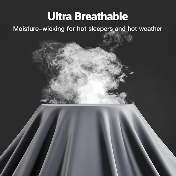 NEXHOME PRO Duvet Cover Twin Set, Ultra Soft, Viscose from Bamboo Cooling, 1 Duvet Cover and 1 Pillowcases, 68"x90", Gray, Comforter Not Included