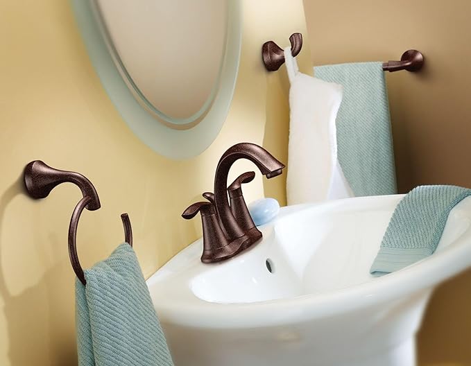 Moen Eva Oil Rubbed Bronze 18-Inch Single Towel Bar, YB2818ORB
