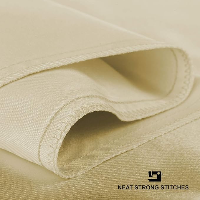 Satin Pillowcase with Zipper, for Hair and Skin Care, Feels Soft and Cool Like a Silk Pillowcase, Satin Pillow Cases 2 Pack, Slik Pillow Cover, Ivory - Standard Size, Set of 2