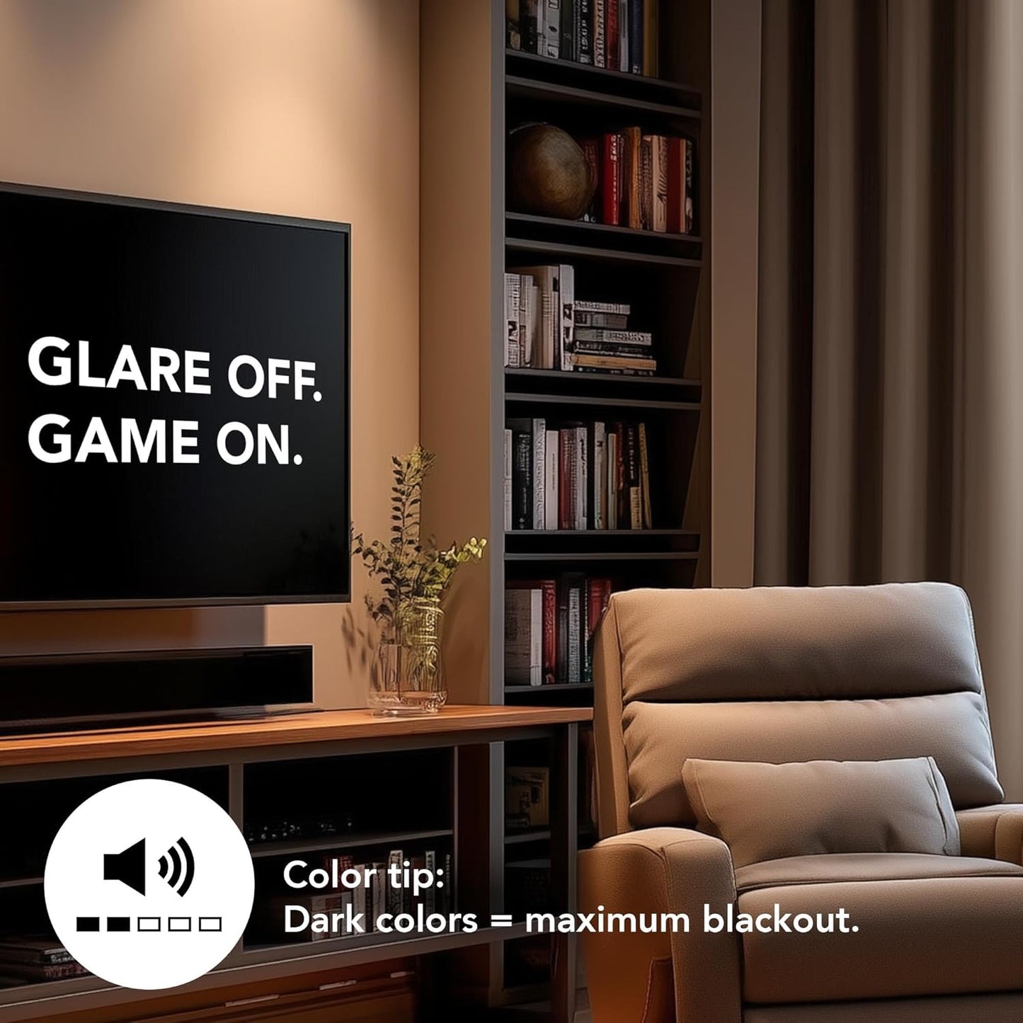 Deconovo Blackout Curtains for Bedroom – Set of 2 42W x 54L Inch Thermal Insulated & Noise Reducing Panels–Home Window Room Darkening Sustainable Grommet Drapes for Living Room and Nursery, Brown