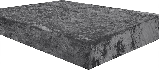 PHF Truly Velvet Fitted Sheet Only Full Size, Luxury Super Soft Cozy Fuzzy Fleece Bottom Sheet, Deep Pocket Up to 16",Strenghth Elastic Band, Suitable for Fall Winter Spring, No Pillowcases, Dark Grey