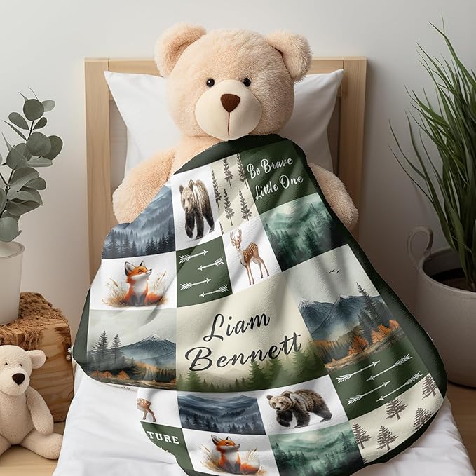 Ship Next Day, Personalized Baby Blankets - Printed in USA, Custom Name Blanket, Baby Blanket with Name, Ultra-Soft Cozy Fleece Blankets, Gifts for Baby Newborn Toddlers Boys & Girls Kids