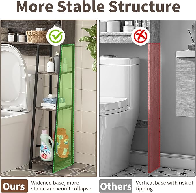 VFK Over The Toilet Storage Cabinet with Sliding Door, Farmhouse Bathroom Organizer with Adjustable Shelves for Small Spaces, Sturdy Metal Frame Above Toilet Cabinet,31.5" L x 7.7" W x 66.9" H
