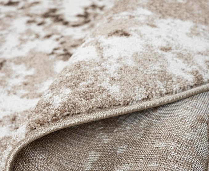 Keen Home Design Area Rugs - 5ft Round Non-Shedding, Abstract Rugs for Kitchen, Living Room, Bedroom, Dining Room, Entryway - Size: 5'3" Round, Multi