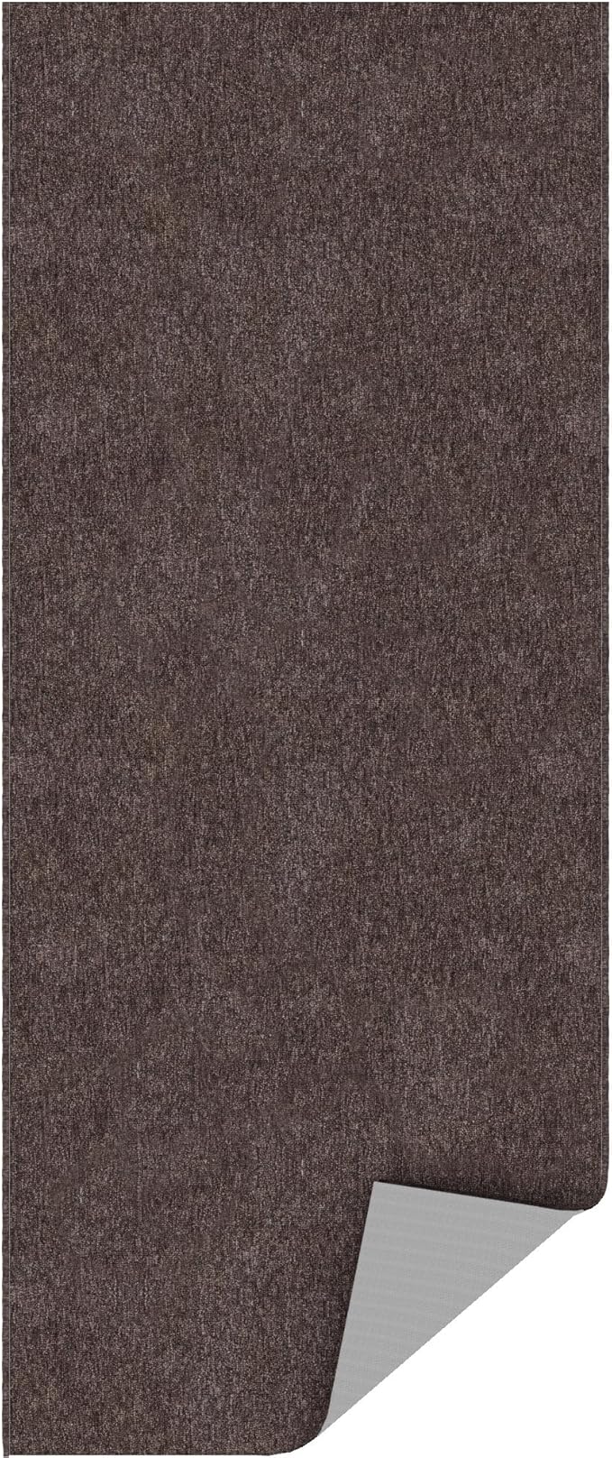 Ottomanson 2'7" x 8' Ultra-Thin Hallway Runner Rug - Durable Non-Slip Carpet for High-Traffic Areas - Fits Under Doors for Seamless Entry - Ideal for Kitchen, Entryway, Bedroom & Living Room, Brown