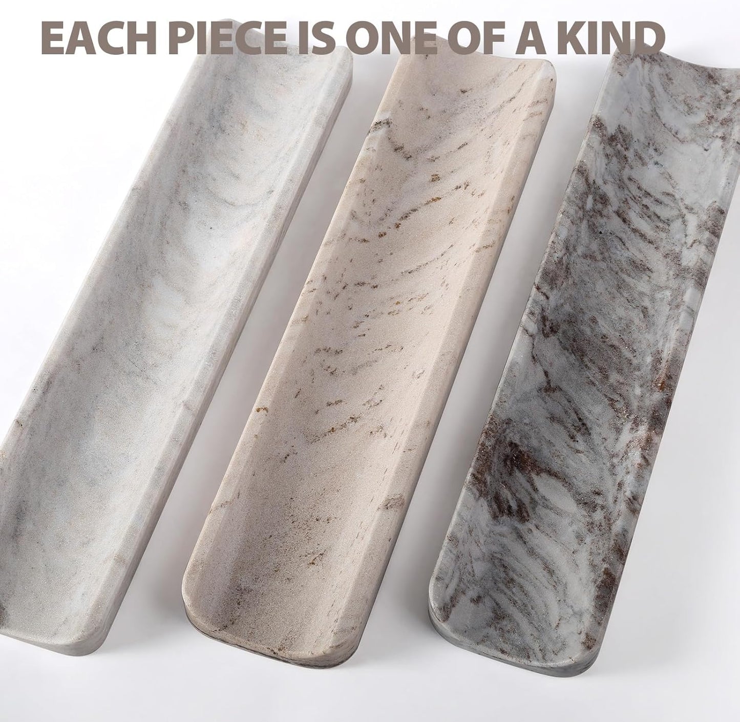 Koville Italian Natural Marble Incense Holder, Incense Holders for Sticks, Incense Burner Holder, Ideal for Meditation and Relaxing, Easy to Clean(Palissandro Classico)