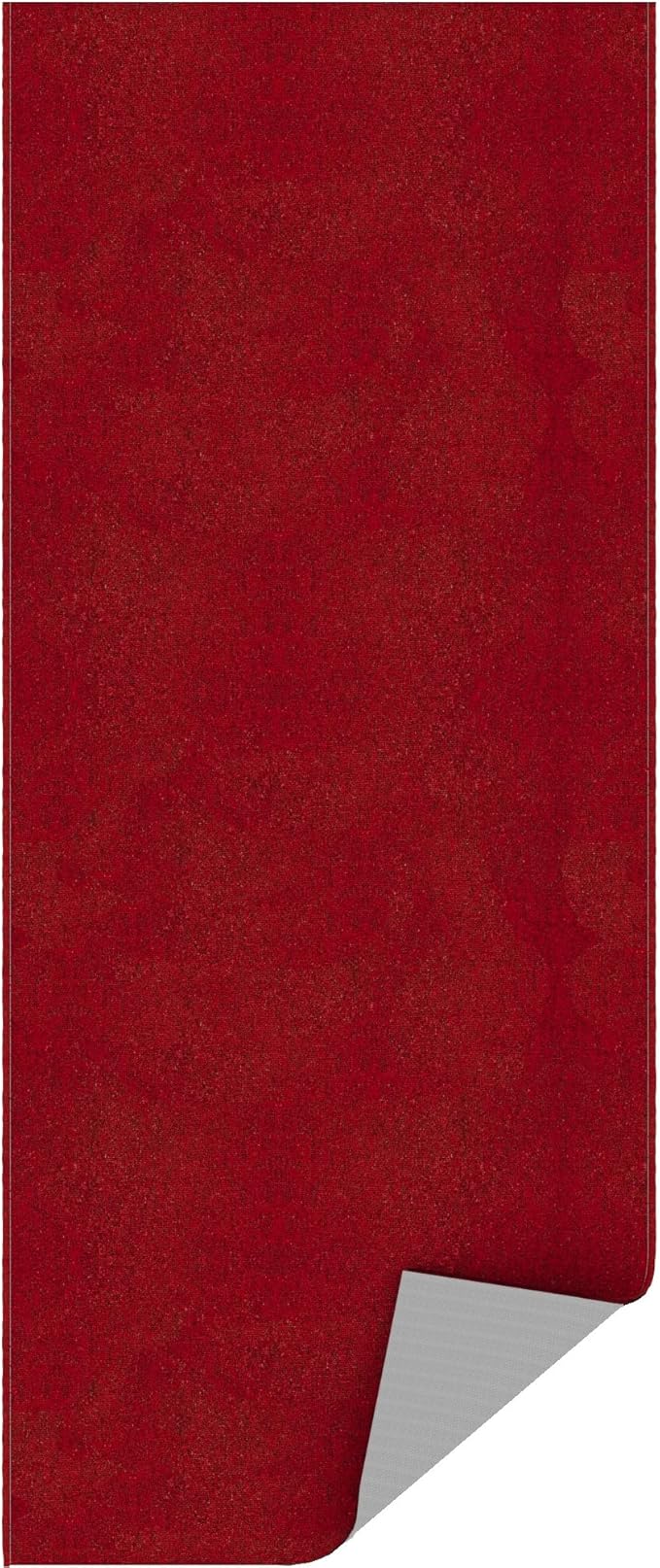 Ottomanson 2'7" x 9' Ultra-Thin Hallway Runner Rug - Durable Non-Slip Carpet for High-Traffic Areas - Fits Under Doors for Seamless Entry - Ideal for Kitchen, Entryway, Bedroom & Living Room, Red