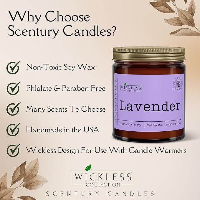 Wickless Candles for Candle Warmer Lamp, Many Scents to Choose, 100% Non-Toxic Soy Wax, Scented Candle Melts for Warming Plate, Handmade in The USA (Butterscotch & Bourbon)