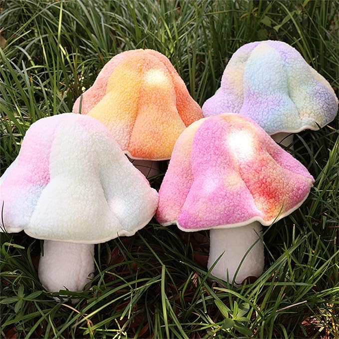 Mushroom Pillow Floor Pillow Sofa Cushion Home Decoration Reading Pillow (32cm, Pink)