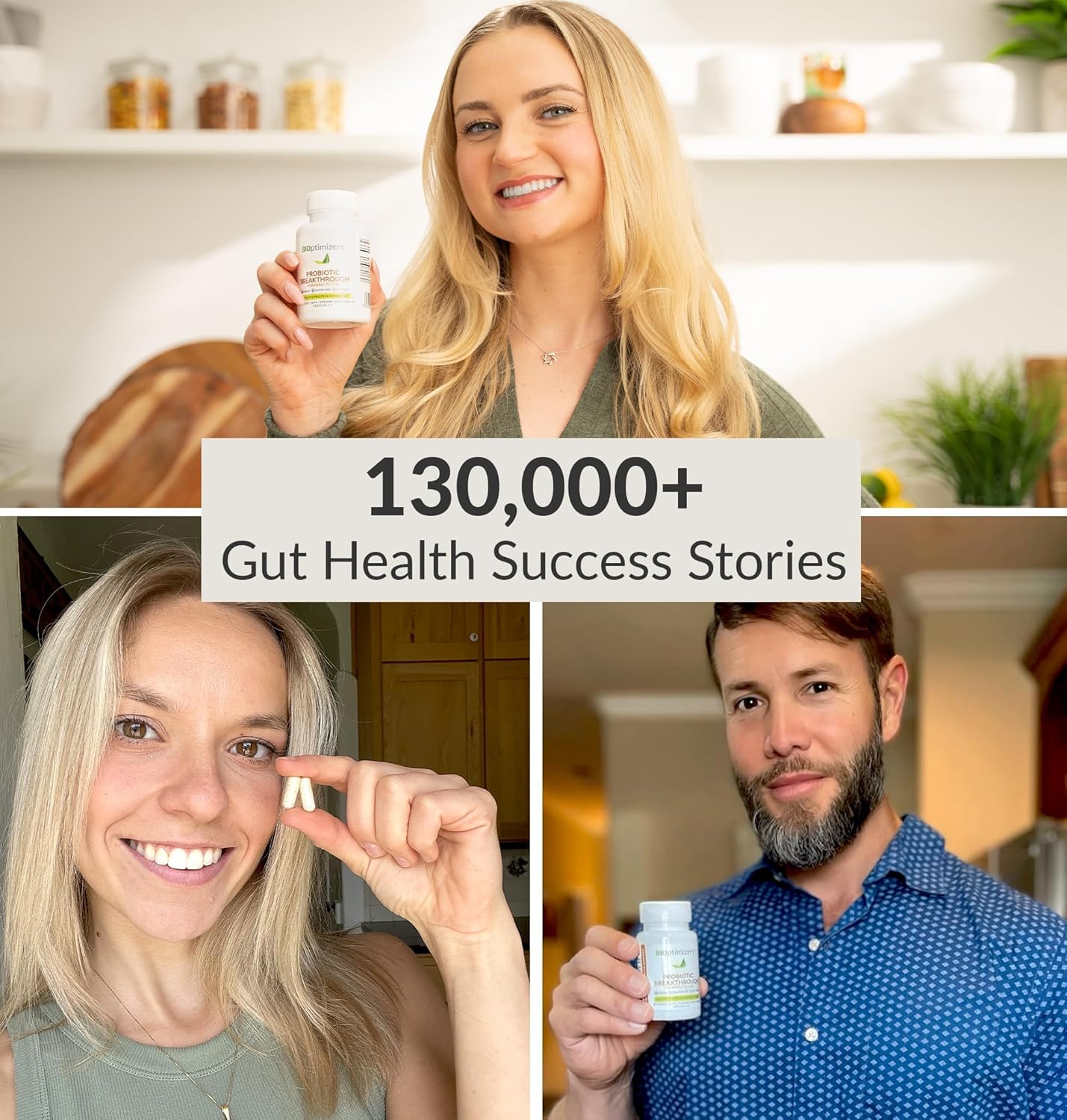 BiOptimizers Probiotic Breakthrough – Lactobacillus Plantarum OM Probiotics & Prebiotics Health Supplement for Gut, Digestive & Immune Support Probiotics for Women Men Elderly– 30 Vegan Capsules