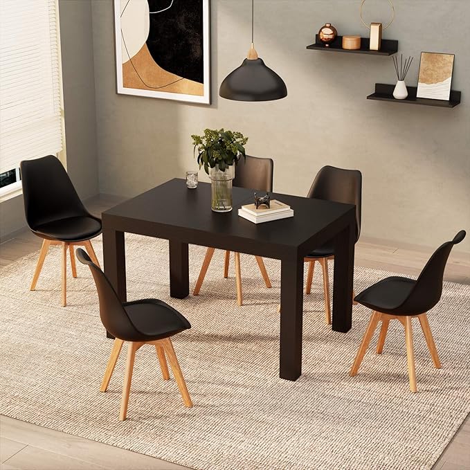 Mobili Fiver First - Extendable Dining Room Table Designed & Made in Italy | Expandable Dining Table for 6 Extending to 8 People | Space-Saving Transformer Design for Small Spaces | Ashwood Black