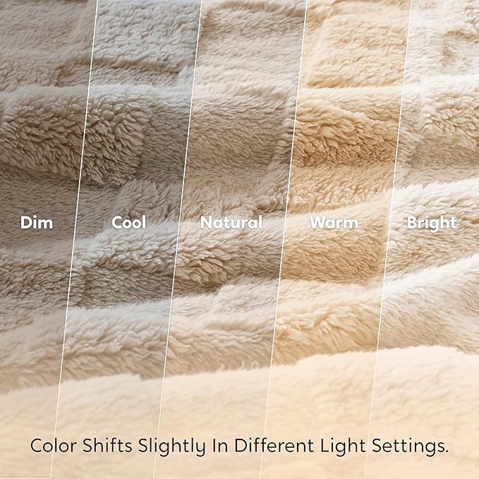 Joiedomi Twin Blanket for Bed, Soft Brown Fleece Checkered Blankets Gifts for Women Mom Girls, 280GSM Cozy Cute Soft Throw Home Room Decor Aesthetic Gifts 60x80 Inches