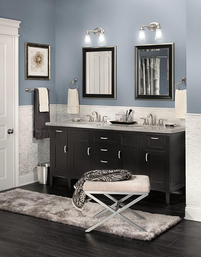 Moen YB2824BN Eva Collection Transitional 24-Inch Bathroom Single Towel Bar, Brushed Nickel