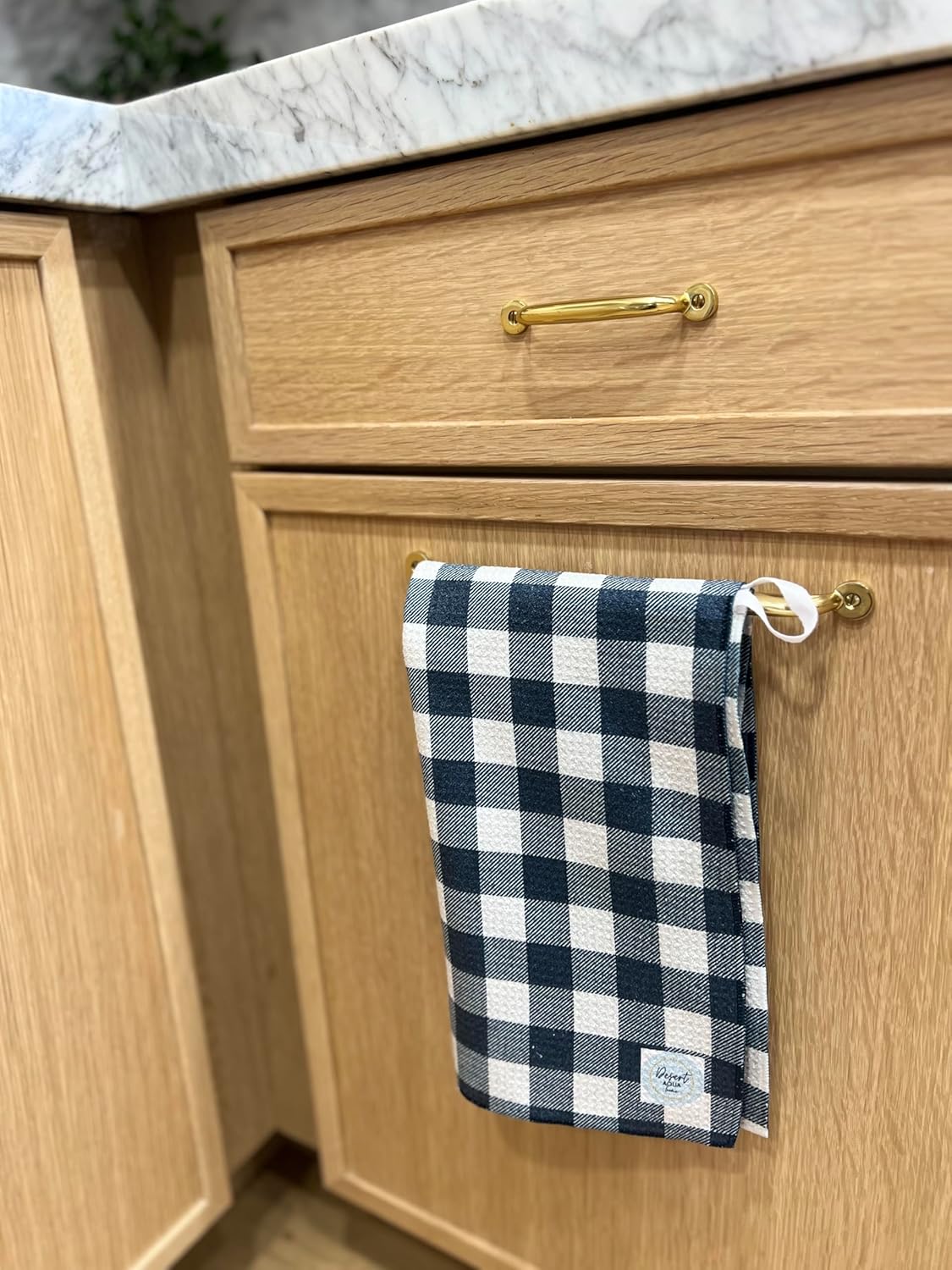 || 2 Pack Double Sided|| Not Your Ordinary Dish Towels || Waffle Weave Microfiber || Tea Towels || Highly Absorbent || Hanging Loop || Dish Cloths || Designer Prints|| Navy