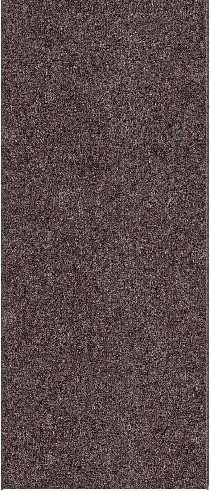 Ottomanson 2'7" x 8' Ultra-Thin Hallway Runner Rug - Durable Non-Slip Carpet for High-Traffic Areas - Fits Under Doors for Seamless Entry - Ideal for Kitchen, Entryway, Bedroom & Living Room, Brown