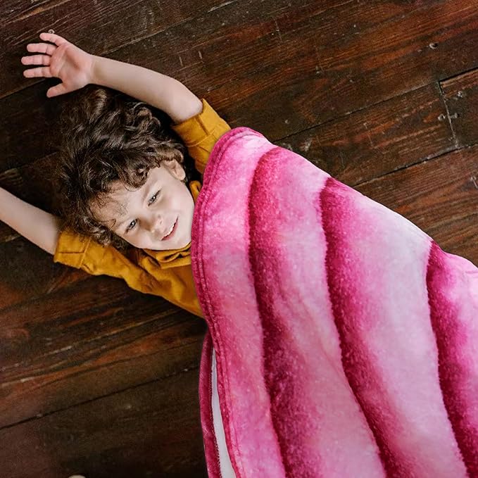 Vessia Onion Throw Blanket, Realistic Funny Food Blanket for Adults and Kids, 300GSM Giant Soft Vegetables Throw for Couch, Sofa, Bed, Fun Cozy Round Gifts for Boys, Girls, 60 inches