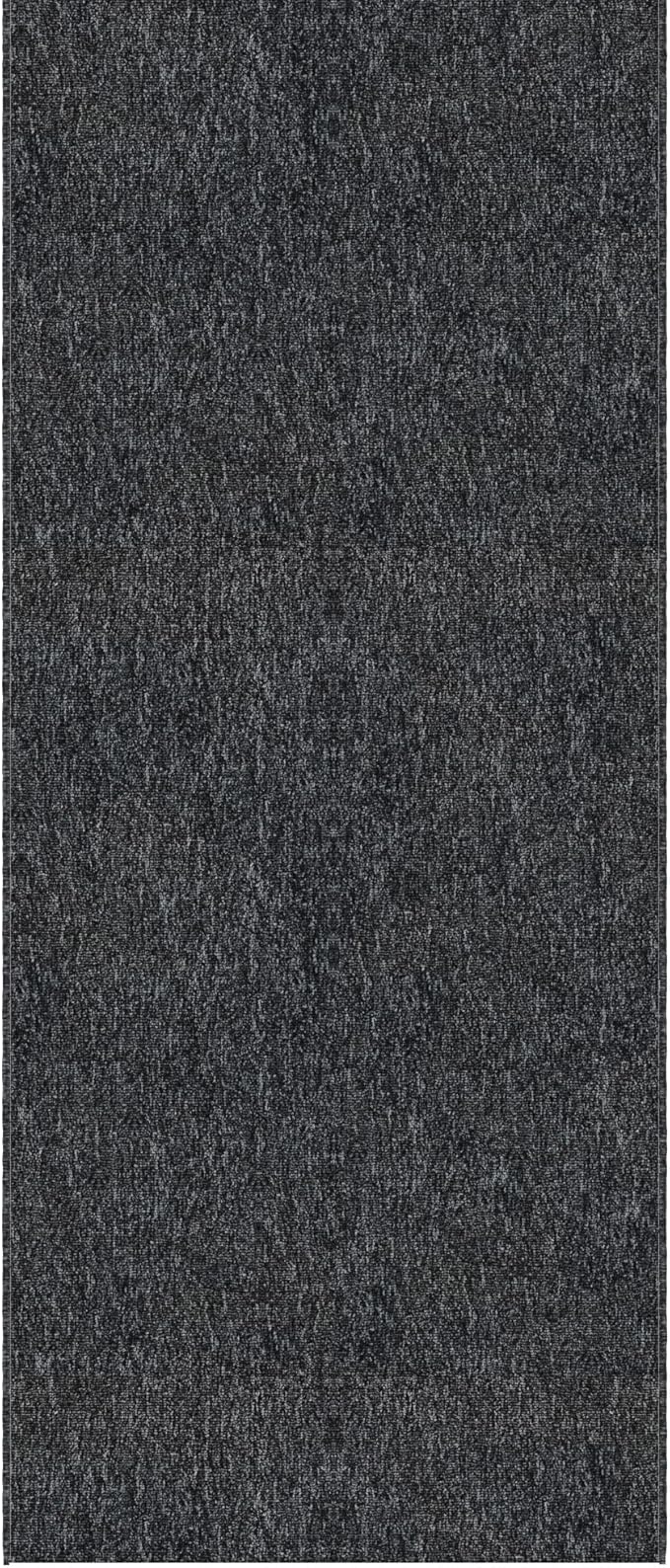 Ottomanson 2'7" x 9' Ultra-Thin Hallway Runner Rug - Durable Non-Slip Carpet for High-Traffic Areas - Fits Under Doors for Seamless Entry - Ideal for Kitchen, Entryway, Bedroom & Living Room, Black