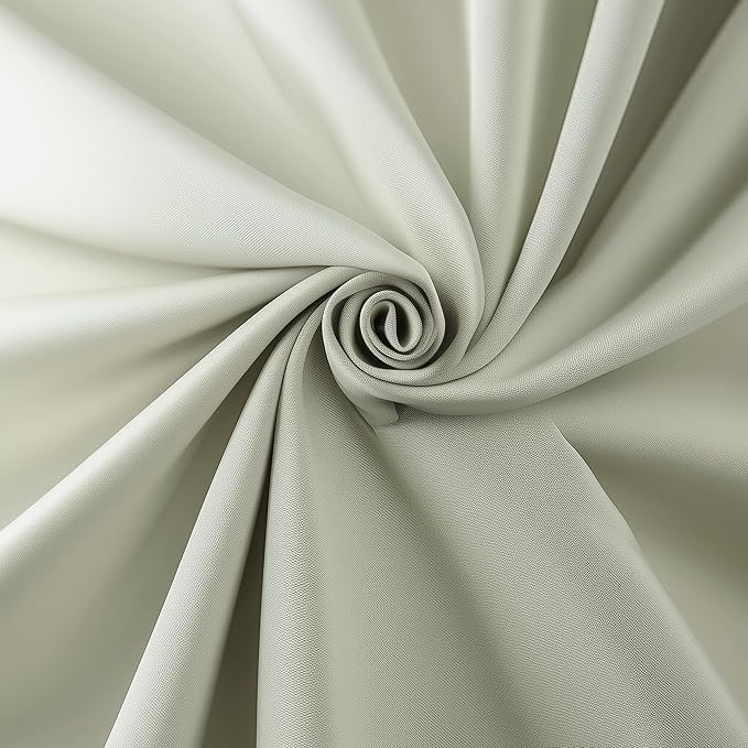 Kitchen Thermal Insulated Blackout Room Darkening Curtains 72 Inches Long for Bedroom Living Room Grommet Natural Curtains 42x72 Inches Long 2 Panels