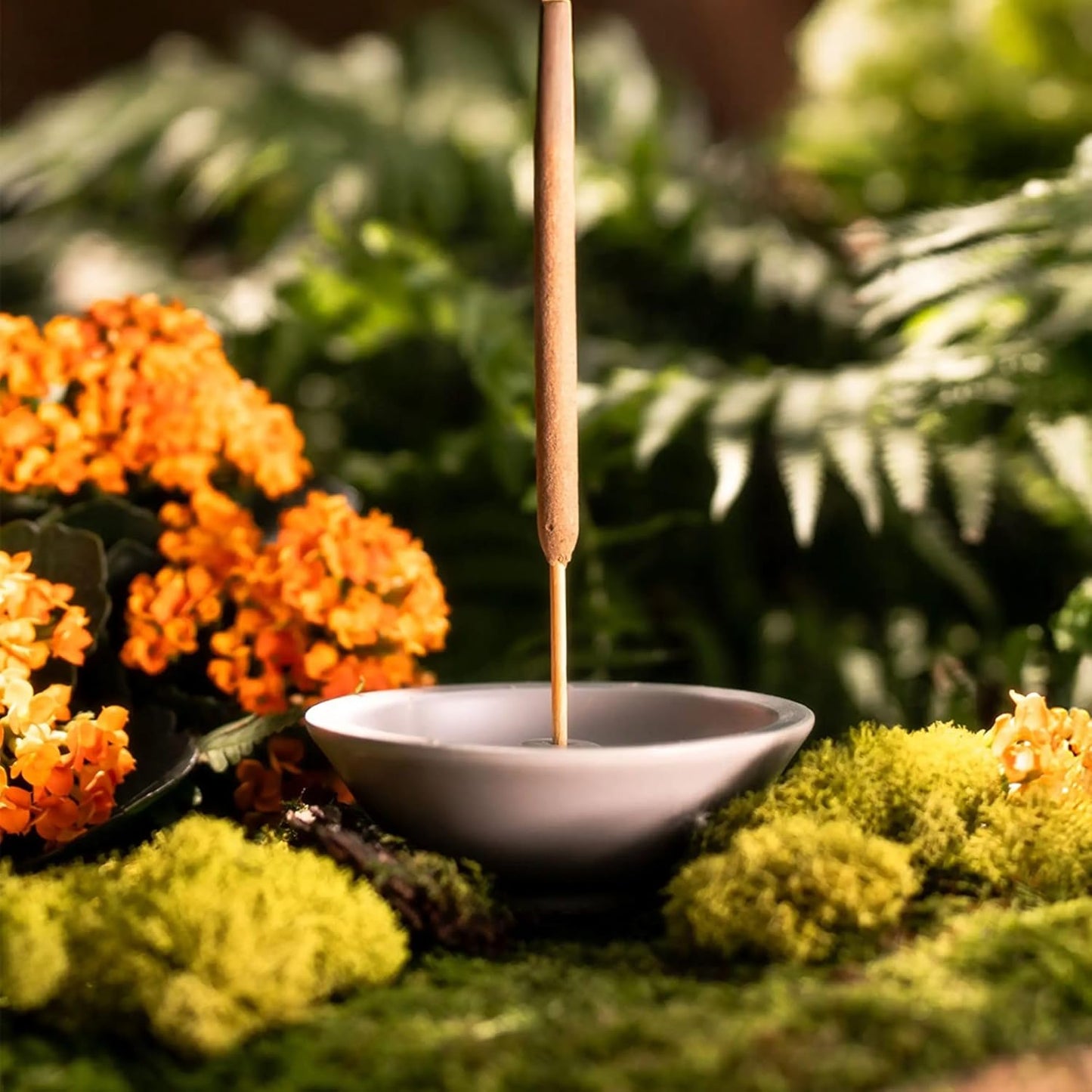 Murphy’s Naturals Stoneware Incense Stick Holder, Stone Grey, 4.5” Ash Catcher for Outdoor Use, Durable & Stylish Design for Easy Clean-Up, 1-Pack