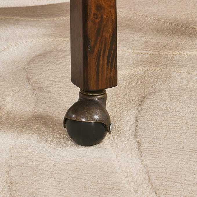 MODERION Dinning Chairs with Wheels and Arms Set of 2, Solid Wood Office Desk Chairs with Frosted Velvet Upholstered, Classic Swivel Accent Chairs,31.5" H Boss Caption's Chair, Plum XXY-HT22-PM