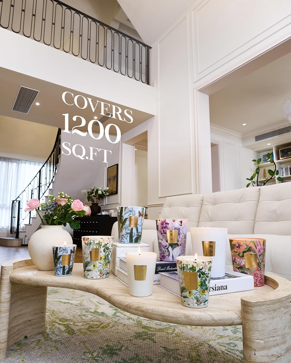 M&SENSE Strawberry Vanilla Scented Natural Soy Wax Candle, 14.1oz 60 Hours Long Lasting Slow Burning Candles for Home Decor, Aromatherapy Candle for Stress Relief