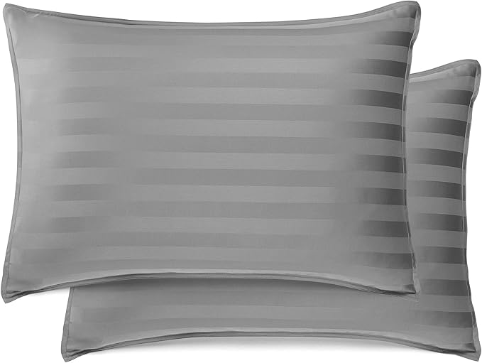 Split King Sheets by Pure Bamboo, Genuine 100% Organic Viscose Derived from Bamboo Bed Sheet Set, Soft & Cooling, Double Stitching *Not for Split Top (Split King, Jacquard Stone)