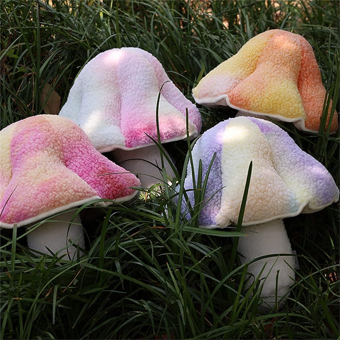 Mushroom Pillow Floor Pillow Sofa Cushion Home Decoration Reading Pillow (32cm, Brown)