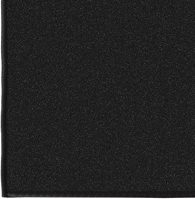 Ottomanson Hallway Runner Rug 2'7" x 9'10" Non Slip Solid Area Rugs Easy to Clean Laundry Rug Runner Durable & Pet Friendly Floor Carpet Runners for Hallways Entryway Living Room Kitchen, Black