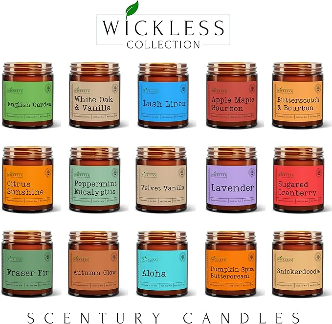 Wickless Candles for Candle Warmer Lamp, Many Scents to Choose, 100% Non-Toxic Soy Wax, Scented Candle Melts for Warming Plate, Handmade in The USA (Apple Maple Bourbon)