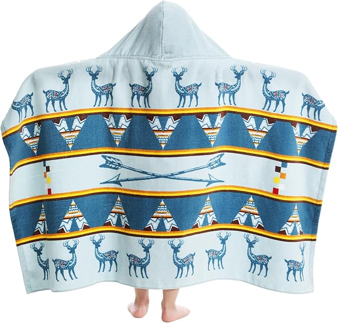 Kids Bath Towels, Kids Towel Girls Boys Hooded Beach,Bathroom,Pool Swim Towels 30 × 50 INCH Large Size Ultra Absorbent Cute Cartoon Animal Full Vitality 100% Cotton Wearable Wrap for Child