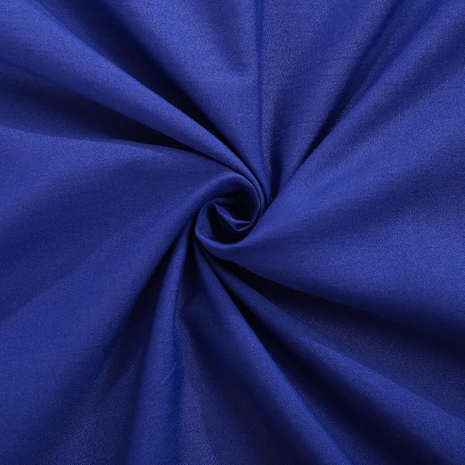 Merryword Navy Blue Pillow Shams Navy Standard Pillowcases Cute Pillow Cover Set of 2 Soft Shabby Chic Ruffled Pillowcases 2 Pack (Queen (20''x30''), Navy Blue)