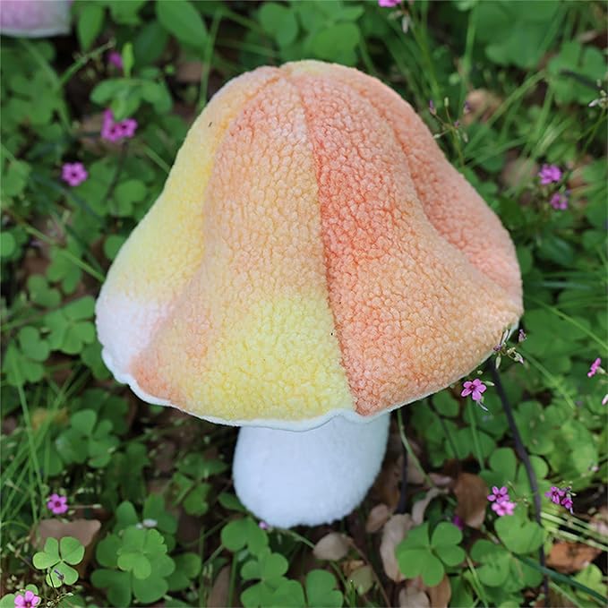 Mushroom Pillow Floor Pillow Sofa Cushion Home Decoration Reading Pillow (32cm, Brown)