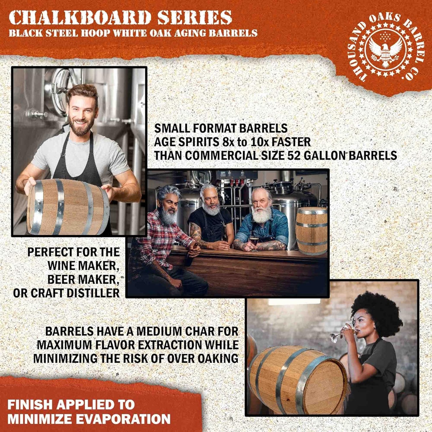 1 Liter Whiskey Barrel Dispenser with Chalkboard Front - Oak Barrels for Aging Whiskey, Cocktails, Tequila - Bourbon Barrel Home Bar Decor - Charred 1L Mini Whiskey Barrels