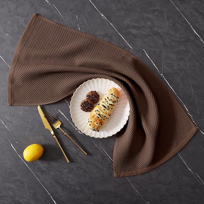 Homaxy 100% Cotton Kitchen Towels and Dishcloths Set, 12 x 12 Inches and 13 x 28 Inches, Set of 8 Bulk Kitchen Towels Set, Ultra Soft Absorbent Dish Cloths for Washing Dishes, Coffee