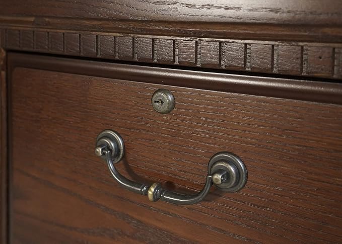 Martin Furniture Huntington Oxford 2 Drawer File Cabinet, Burnish - Fully Assembled