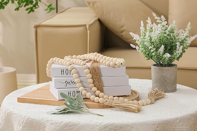 TenXVI Designs White Decorative Faux Books for Farmhouse & Living Room Decor - Coffee Table & Shelf Accent, Home Sweet Home