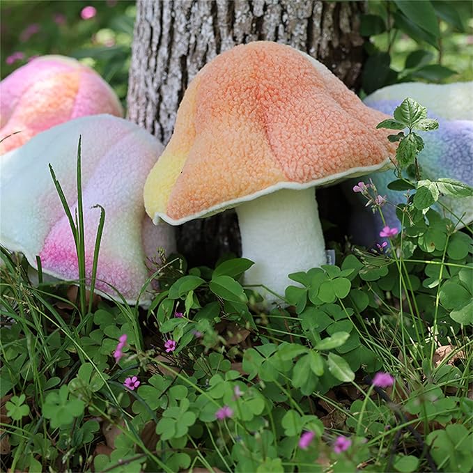Mushroom Pillow Floor Pillow Sofa Cushion Home Decoration Reading Pillow (32cm, Pink)