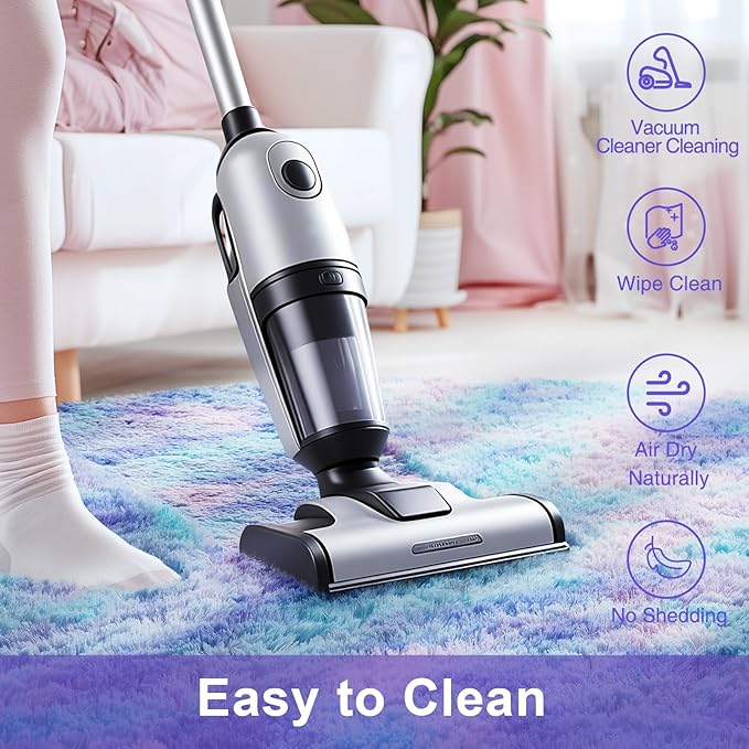 Ophanie Round Rug 4Ft Tie-Dye Rainbow Purple Circle Area Rug, Fluffy Fuzzy Bedroom Carpet, Plush Soft Shaggy Indoor Floor Colorful Living Room Rugs for Kids Home Decor Aesthetic, Nursery