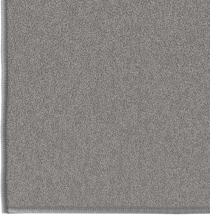 Ottomanson Hallway Runner Rug 20" x 59" Non Slip Solid Area Rugs Easy to Clean Laundry Rug Runner Durable & Pet Friendly Floor Carpet Runners for Hallways Entryway Living Room Kitchen, Gray