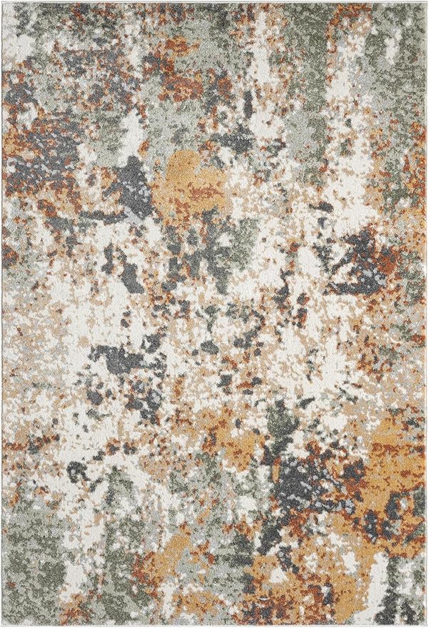 Keen Home Design Area Rugs - 10x14 Non-Shedding, Abstract Rugs for Kitchen, Living Room, Bedroom, Dining Room, Entryway - Size: 9'10" x 14', Multi