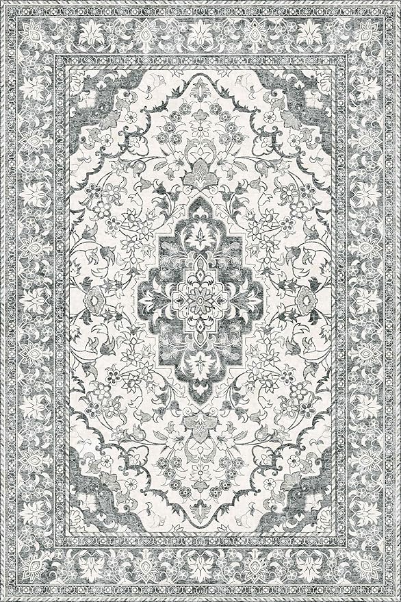 Washable Entryway Rug 2x3 | Non Slip Rug Runners for Hallways, Entryways, Kitchens, Bathrooms, Bedrooms | Ultra-Soft Flannel Carpet Kitchen Rug with Rubber Backing (Beige, 2x3)