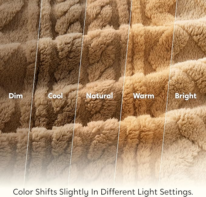 Joiedomi Throw Blanket for Couch, Soft Brown Fleece Blankets Gifts for Women Mom Girls, 280GSM Cozy Cute Soft Throw Home Room Decor Aesthetic Gifts 50x60 Inches