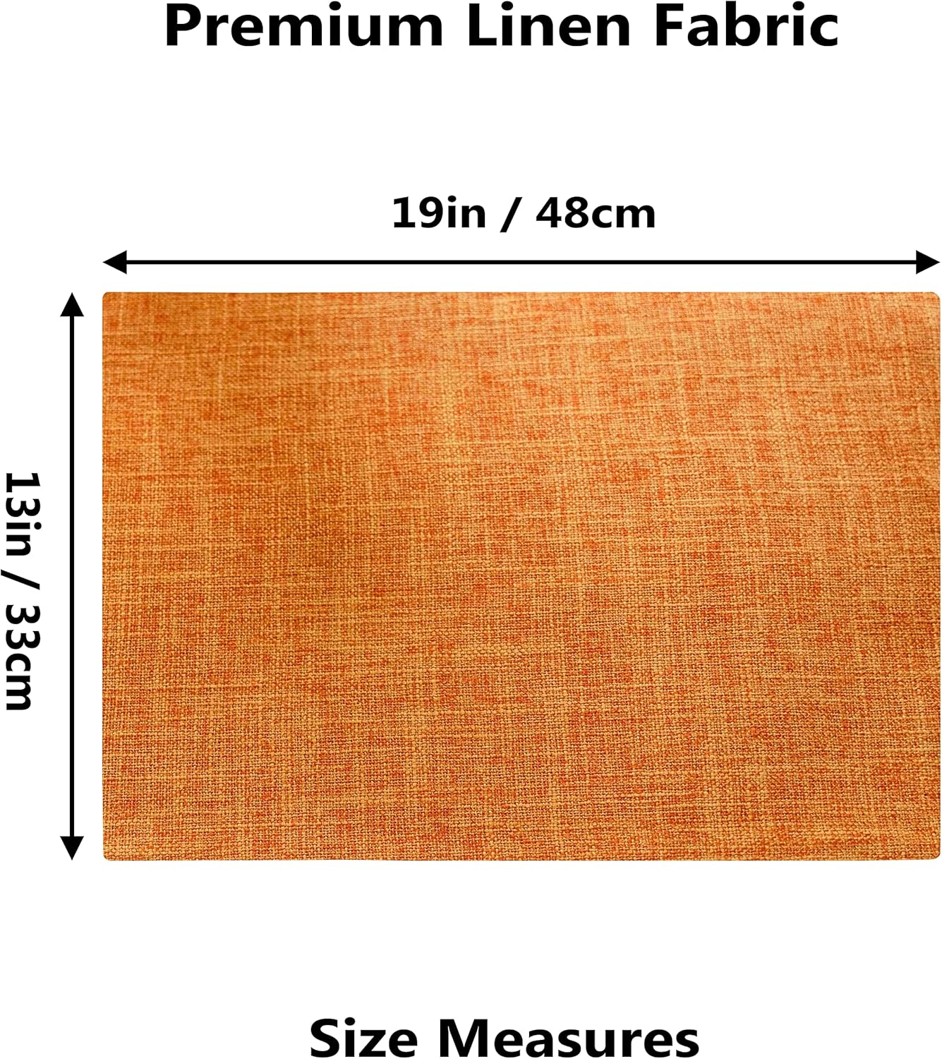 Home Brilliant Cloth Placemats Set of 6 Heat Resistant Dining Table Place Mats for Kitchen Table Fall Party Decorations Decor, 13 x 19 inches, Orange