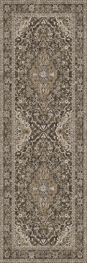 Washable Runner Rug 2x6 | Non Slip Rug Runners for Hallways, Entryways, Kitchens, Bathrooms, Bedrooms | Ultra-Soft Flannel Carpet Runners with Rubber Backing (Dark Sage, 2x6)