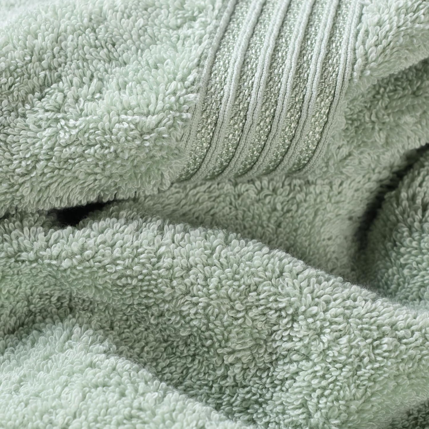 Superior Egyptian Cotton 8-Piece Hand Towel Set, Towel Basics For Quick Dry, Absorbent Small Towels, Facial, Spa, Kitchen, Bathroom Essentials, Apartment, Guest Bath, Soft, Washcloth, Sage