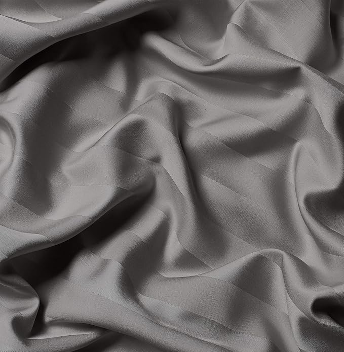 Split King Sheets by Pure Bamboo, Genuine 100% Organic Viscose Derived from Bamboo Bed Sheet Set, Soft & Cooling, Double Stitching *Not for Split Top (Split King, Jacquard Stone)
