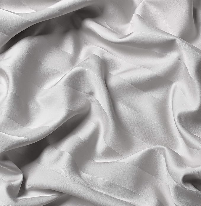 Split King Sheets by Pure Bamboo, Genuine 100% Organic Viscose Derived from Bamboo Bed Sheet Set, Soft & Cooling, Double Stitching *Not for Split Top (Split King, Jacquard White)