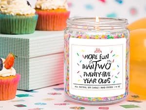 Homsolver 50th Birthday Gifts for Women, Best Ideas Birthday Decorations Candle Gift for Mom, Friends, Wife, Sister, Grandma, Vanilla Cream Scent Handmade Aromatherapy Candles